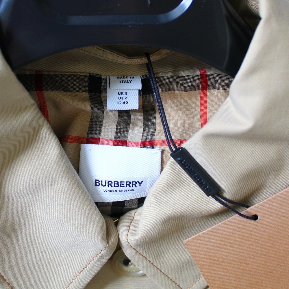 Burberry RUNWAY Scarf Trench Coat US 6 (UK 8/EU 40) Buckle Strap Long Sleeves - Picture 6 of 16